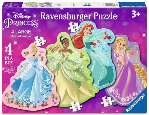 Ravensburger Puzzle Liebe das Leben! - 10, 12, 14, 16 Teile Puzzle ab 3 | 10, 12, 14, 16 Teile Disney Prinzessinnen Puzzle, Kinderpuzzle ab 3 Jahre, Ravensburger Qualität