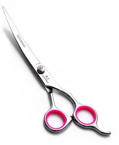 Hundesalon Schere, Hundeschere aus rostfreiem Edelstahl für Hund Katze Haar Pflege 17 cm