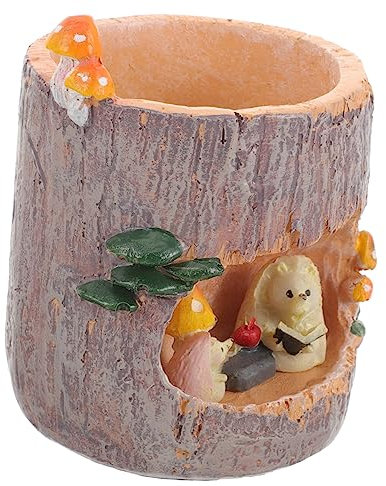 Mipcase Blumenbeet Topf Hase saftige Pflanzentöpfe Igelschalen für den Garten fee Blumenvase behälter Gartentopf-Dekor Blumentopf hölzern Bonsaischale mit Topf Tier Büro Stifthalter