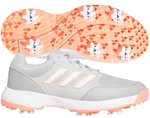 adidas Scarpe da golf W Tech Response 3.0 da donna, Grigio Two/Ftwr Bianco/Coral Fusion, 7 US