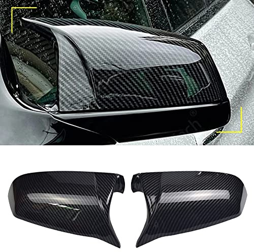 Auto Spiegelkappen 1 Paar Auto Tür Außenspiegelkappe Rückspiegelkappe Seitenspiegel Abdeckungen für B-MW F01 F02 F03 F04 F06 F07 F10 F10 F12 F13 (Kohlefaser)