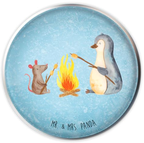 Mr. & Mrs. Panda Abflussstöpsel Pinguin Lagerfeuer - Geschenk, Waschbecken Abfluss, Stöpsel, Job, Maus, Büro, Stopfen, Ablaufgarnitur