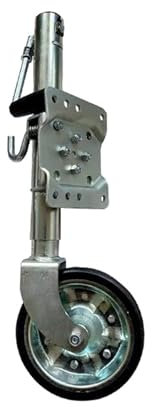 QICBYING Stützrad Anhänger - Anhängerstützen Abstellstützen, 20 cm Robustes Stützrad für Anhänger, klappbare Stützradhalterung, 750 kg Tragkraft, 25 cm Hub, für Boot, Wohnmobil, Yacht, Wohnwagen