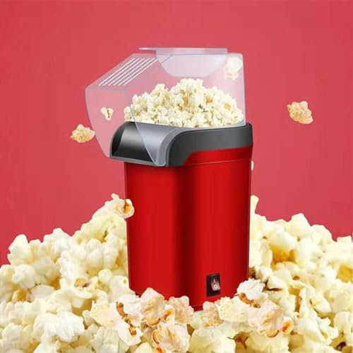 UVCMDUI Palomitero Electrico, 3 Minutos Sin Aceite Palomitera Circulación de Aire Caliente, Popcorn Machine de 1200W con Taza Medidora para Noches de Cine/Bocadillos/Fiestas