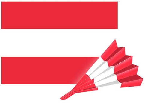 Primus-Print Fanklatschen mit Länderflaggen - 32x45cm, 300g Starker Karton, 8-Fach Gerillt, Beidseitig Bedruckt - Perfekt für WM 2026 & Themenpartys - Erhältlich in 5er, 10er & 25er Set [Österreich]