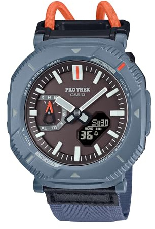Casio PRJ-B001B Series | Pro Trek | Solare resistente | (nero/blu) | Bio resina ecologica | Orologio digitale Bluetooth, nero, moderno