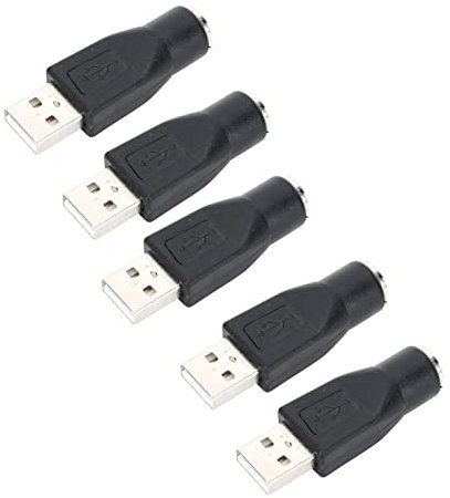Akozon 5PCS USB Male to PS/2 Female Converter Adapter for Keyboard Mouse with PS/2 Interface - Long-Lasting