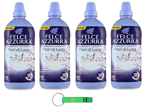 Felce Azzurra Ammorbidente Concentrato Fiori di Luna - Ammorbidente concentrato - 45 lavaggi - 900 ml + portachiavi Beni Culinari