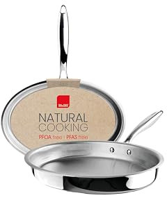 IBILI - Padella per pesci triply naturale, 34 x 23 cm, in acciaio inossidabile, adatta per induzione, senza antiaderente