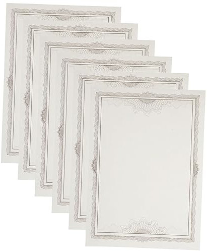 OFFSCH 6blätter Zertifikatshüllen-papier Blanko-zertifikatspapier Zum Ausdrucken Abiturpapier Für Schüler Blanko-zertifikate Innenpapier Für Zertifikate Schulpreis-zubehör