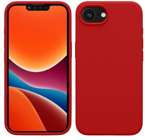 kwmobile Handyhülle für Apple iPhone 17e / iPhone 16e Hülle - Case Silikon - Kabelloses Laden - Schutzhülle Cover in Klassisch Rot