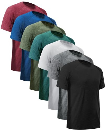 YOIOWVY Men T Shirts Short Sleeve Gym Tops Quick Dry Crew Neck Workout Sports Running Basketball Tops