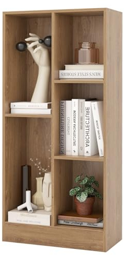 GOPLUS Bücherregal, 3 Ebenen Würfelregal freistehend, Standregal Kinderregal Spielzeugregal Bücherschrank für Leseecke, Wohnzimmer & Kinderzimmer (Natur,50 x 24 x 104 cm)