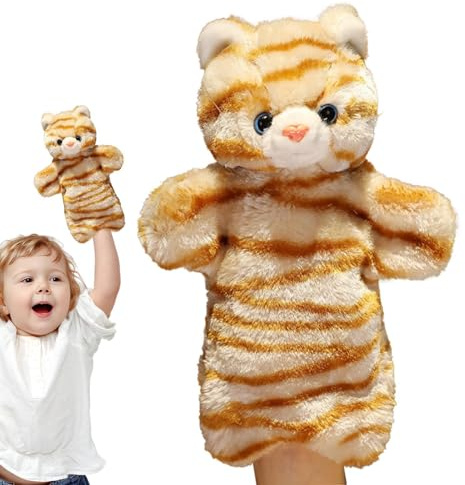 JIEBWCHA Handpuppen mit Tieren, Handpuppen für kleine Kinder, Handpuppen zum Geschichtenerzählen von Geschichten, Katzen, Tieren, Marionetten - Machen Sie vor, ein pädagogisches Spielzeug für zu sein