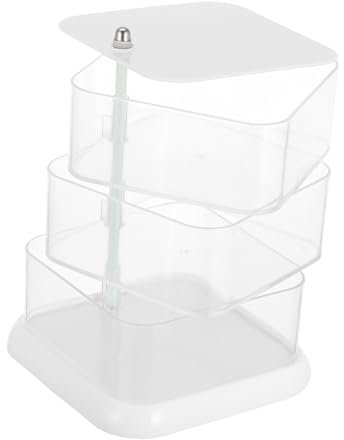 DECOMELODY Rotierender Schmuck Organizer Aus Klarem Mit Mehreren Schichten Aufbewahrungsbox Für Armbänder Ringe Haargummis Und Mehr Für Praktische Nutzung Am Schminktisch