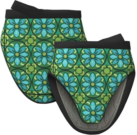 Mexpekil Ofenhandschuhe aus Silikon, Retro-Stil, Blumenmuster, hitzebeständig, Küchenhandschuhe, Mini-Ofenhandschuhe zum Kochen, Backen, Grillen, 1 Paar