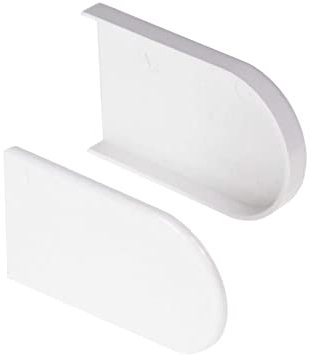 Window Sill Capping Board - Bullnose Window Board Sill Cover - Plastic Window Cill Cover - 1 Metre Length (Short End Caps (Pair))
