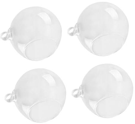 HAMPPLIES 4stücke Teiliges Hängendes Glas-Terrarium Kugelform Hängevase Für Sukkulenten Pflanzgefäß DIY Mini Garten Hochzeitsdekoration Wohnraum Glasvase