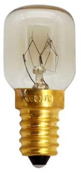 Bulbo resistente a la temperatura - bombilla de horno 25W | 25W E14 Lámpara de reemplazo duradera | Iluminación resistente al calor de vidrio transparente para electrodomésticos Microondas Horne Cooke