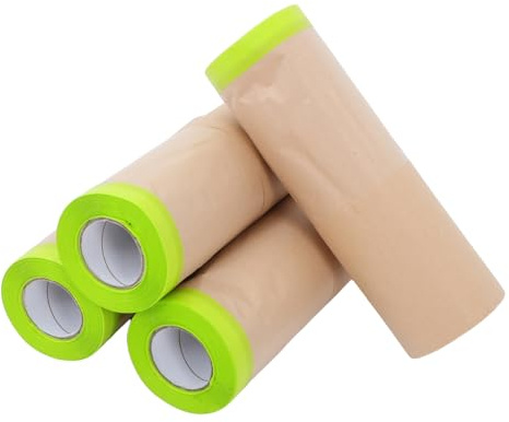 Gatuida 4 Piezas De Papel De Regalo Papel De Pintor De Enmascarar Película De Enmascarar Para Pintura De Automóviles Precintado Película Protectora Cinta