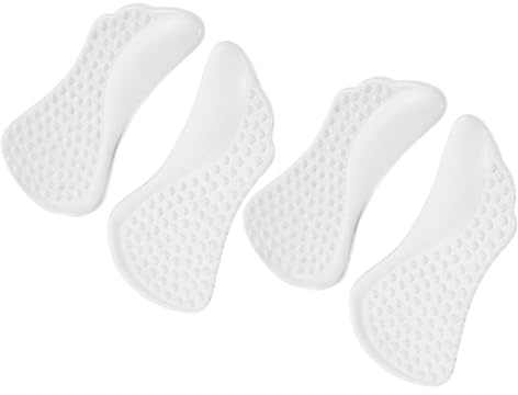 HAMPPLIES Supporti per Sostegno Plantare in Silicone Antiscivolo 2 Paia Mezza Imbottitura Ammortizzante per Scarpe Comoda Protezione del Piede Riduce la Fatica