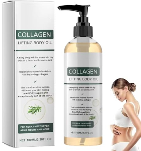 Huile Corporelle Liftante Au Collagène, 100 ml Huile Corps Hydratante Pour Femmes, Firmea Collagene Creme Corps, Huile Raffermissante Corps, Atténue Visiblement Les Ridules Et Illumine Le Teint (1PC)