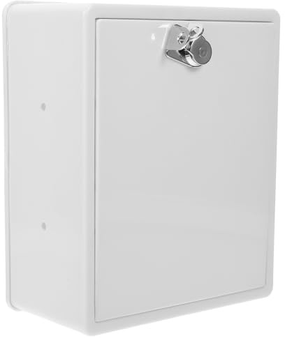 OSALADI Caja para Leche con Cerradura y Soporte de Pared, Buzón Exterior Resistente Intemperie, Caja Segura para Paquetes y Entregas, Color Blanco Leche con Candado Incluido, Uso