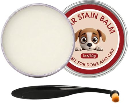 Détachant pour Traces de Larmes de Chien Baume Nettoyant 40g avec Brosse
