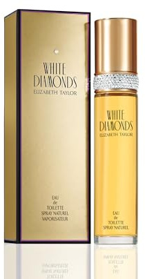 Elizabeth Taylor - White Diamonds, Eau de Toilette für Frauen, Blumiger Duft, Spray Spray, Reichhaltiger und Luxuriöser Duft, Basierend auf Belebenden Noten - 50 ml | Damen Floral Chypre Eau de Toilette Parfüm mit Noten von Lilie, Neroli, warmem Bernstein und Sandelholz.