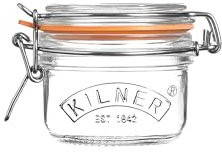 Kilner Round Clip Top Jar 0.125 Litre (125 ml) Airtight Glass Storage Jar for Preserving Spices Dry Foods Reusable