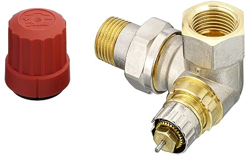 Danfoss Ventilunterteil RA-N 15 1/2 Winkeleck links matt vernickelt