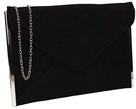 SwankySwans Women's Louis Suede Slim Envelope Party Prom Clutch Bag Clutch