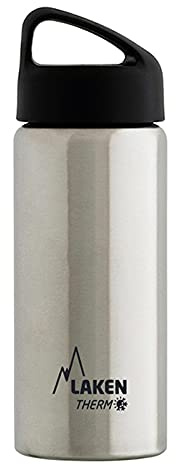 LAKEN Bouteille d'eau isotherme en acier inoxydable avec ouverture large