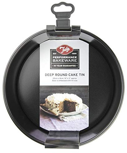 Tala Performance, Loose Base Round Deep Cake Tin, Professional Gauge Carbon Steel with Eclipse Non-Stick Coating, 21 cm Cake Pan; Ideal for Cakes, and Celebration Bakes, 21.6x21.6x8.9 cm