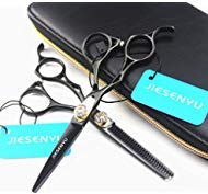 Jieesenyu Professionelle Haarschere für Linkshänder, 440 C, 5.5 Zoll