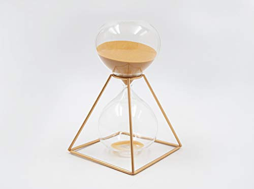 Mascagni 20IO1430 Große Sanduhr aus Glas, 30 Timer, 30 Minuten, Ständer aus Metall, Höhe 19 cm, Innendekoration, Einheitsgröße, Sand