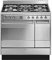 Smeg Concert 90cm Dual Fuel Double Oven Range Cooker - Stainless Steel