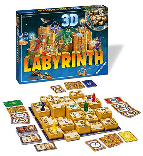 Ravensburger 3D Labyrinth - Moving Maze Family Board Game for Kids & Adults Age 7 Years Up - 2 to 4 Players