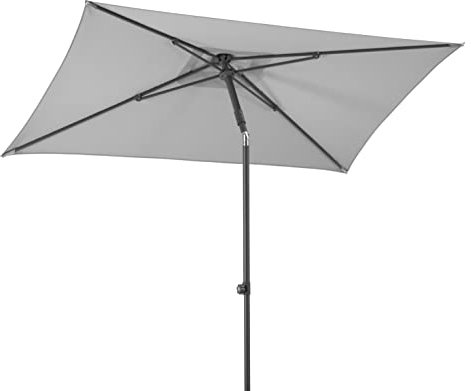 Schneider-Schirme Sonnenschirm Sevilla, silbergrau, 240 x 140 cm rechteckig, 667-14, Gestell Stahl, Bespannung Polyester, 4.6 kg