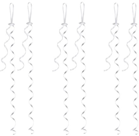 Chiusura a Palloncino, 100PCS Palloncino Nastro Stringa Palloncini di Fissaggio per Fai da Te Natale Compleanno Festa Nuziale Palloncini Normali Elio Bianco