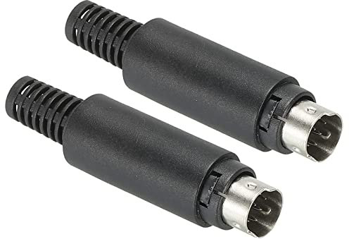 PATIKIL S-Vidéo DIN Mini Mâle Prise 8 Broche Signal Transmission pour TV, Lecteur DVD Paquet de 2