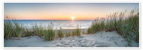 Posterlounge Sonnenuntergang am Strand Poster | 90 x 30 cm von Jan Christopher Becke Wandbilder Wanddeko