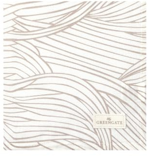 GreenGate Wilja Stoffserviette beige 40x40cm