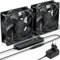 upHere Ventola per PC AC 220 V, doppio cuscinetto a sfera con 5 regolabili, ventola PC con controllo della velocità AC, ventola di raffreddamento DC 12 V, ventola di raffreddamento per PC laptop, 120