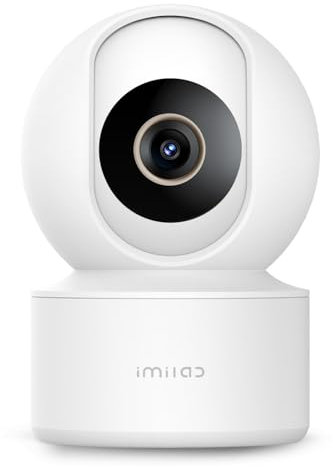 IMILAB C22 Cámara de Interior - 3K UHD WiFi 6 Cámara mit 360° PTZ, Babys/Haustiere Kamera, Farbnachtsicht, 2-Wege Audio, AI-Erkennung, 24/7 lokale & Cloud-Speicherung, Kabelgebunden (Weiß)