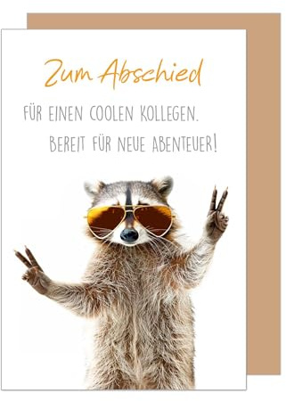 Edition Seidel Premium Glückwunschkarte zum Abschied mit Umschlag. Abschiedskarte Grußkarte Karte Billet Ruhestand Jobwechsel Mann Frau Kollege Kollegin Freunde (AS134 SW024)