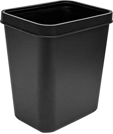Cyrank Poubelle Rectangulaire, Petite Corbeille à Déchets 8L, Petite Poubelle en Plastique, Baril De Déchets De Chambre à Coucher, Poubelle De Bureau, Cuisine, Poubelle épaisse, Salle De Bain(Noir)