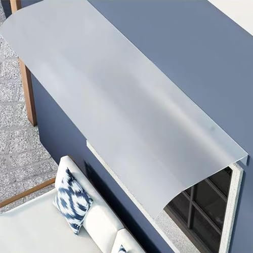 Vordach Überdachung Haustürvordach,Sonnenschutz Regenschutz Vordach für Haustür, Polycarbonat Überdachung Haustür, Transparent Pultvordach Wetterschutz(Matte,45x160cm)