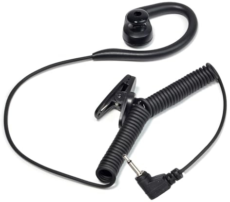 UAYESOK 2.5mm Klinke 1 Pin Security Hörschlauch Funkgerät, Höre nur zu G-Form Ohrhaken Ohrhörer Headset für Walkie Talkie Motorola Kenwood Hytera Ham Radio, Polizei Funk Lautsprecher Mikrofon
