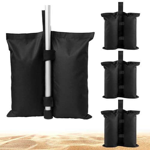 Pesos para Carpas, Juego de 4 Saco Arena Peso, Peso para Pergolas, Saco de Arena para Peso, Saco Arena Peso Sombrilla, Peso Pergola, Pabellones, Pesas para Carpas Plegables, Resistente y Portátil